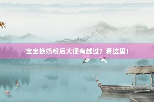 宝宝换奶粉后大便有越过？看这里！
